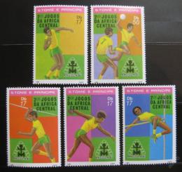 Poštové známky Svätý Tomáš 1981 Africké hry Mi# 738-42 