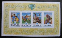 Poštové známky Ghana 1980 Medzinárodný rok dìtí neperf. Mi# Block 81 B