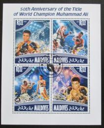 Poštové známky Maldivy 2014 Box, Muhammad Ali Mi# 5279-82 Kat 11€