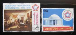 Poštové známky Pakistan 1976 Americká revolúcia Mi# 411-12