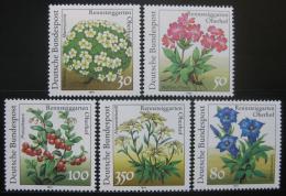 Poštové známky Nemecko 1991 Kvety Mi# 1505-09 Kat 9€	