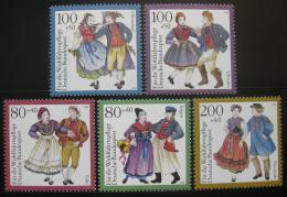 Poštové známky Nemecko 1993 ¼udové kroje Mi# 1696-1700 Kat 10€