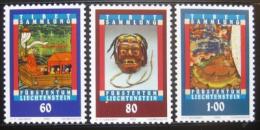 Poštové známky Lichtenštajnsko 1993 Tibetské umenie Mi# 1061-63