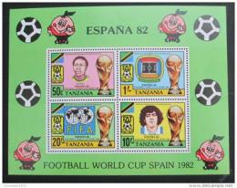 Poštové známky Tanzánia 1982 MS ve futbale Mi# Bl 27