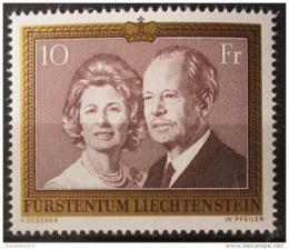 Poštová známka Lichtenštajnsko 1974 Knížecí pár Mi# 614 Kat 14€