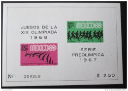 Potov znmka Mexiko 1967 LOH Mexiko Mi# Block 9