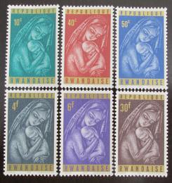 Poštové známky Rwanda 1965 Vianoce, madona Mi# 137-42