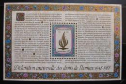 Poštová známka OSN Ženeva 1988 Lidská práva Mi# Block 5
