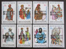 Poštové známky Rwanda 1975 Kostýmy, pretlaè Mi# 752-59