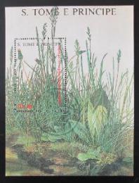 Poštová známka Svätý Tomáš 1988 Lieèivé rastliny Mi# Block 176