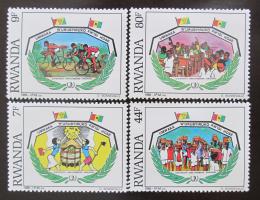 Poštové známky Rwanda 1985 Medzinárodný rok mládeže Mi# 1314-17