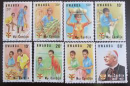 Poštové známky Rwanda 1983 Kardinál Cardinj Mi# 1234-41