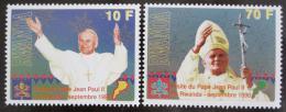 Poštové známky Rwanda 1990 Papež Jan Pavel II. Mi# 1439-40 Kat 18€