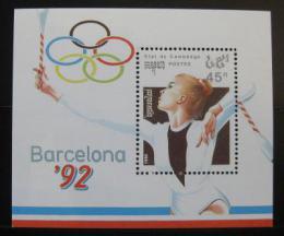 Poštová známka Kambodža 1990 LOH Bacelona Mi# Block 174