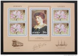 Poštové známky Jersey 1986 Výstava kvìtin Mi# Block 4