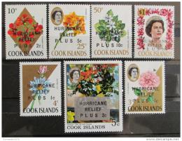 Poštové známky Cookove ostrovy 1968 Pomoc po hurikánu Mi# 182-88