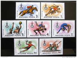 Poštové známky Maïarsko 1980 LOH Moskva Mi# 3433-39