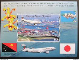 Poštová známka Papua Nová Guinea 1997 Airbus A310-300 Mi# Bl 13
