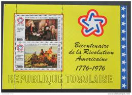 Poštová známka Togo 1976 Americká revolúcia Mi# Block 101 A