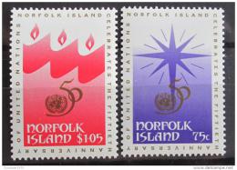 Poštové známky Norfolk 1995 OSN, 40. výroèie Mi# 601-02
