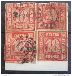 Poštové známky Bavorsko 1862 Nominál na papíøe Mi# 13 Kat 480€