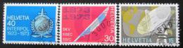 Poštové známky Švýcarsko 1973 Výroèí a události Mi# 988-90