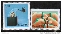 Poštové známky Brazílie 1976 Moderné umenie Mi# 1532-33