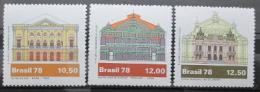 Poštové známky Brazílie 1978 Divadla Mi# 1692-94