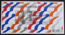 Poštové známky Holandsko 2002 Krá¾ovská svadba Mi# Block 74