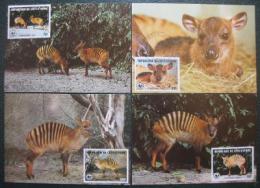 Maxikarty Pobrežie Slonoviny 1985 Antilopa, WWF 031 Mi# 881-84