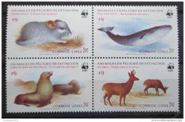 Poštové známky Èile 1985 Zvieratá, WWF 020 Mi# 1066-69 Kat 36€