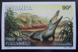 Potov znmka Rwanda 1986 Krokodl, neperf. Mi# 1351 B Kat 11.30