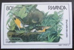 Poštová známka Rwanda 1985 Vtáci, neperf. Mi# 1313 B Kat 26€