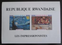 Potov znmky Rwanda 1980 Umenie, neperf. Mi# Bl 91 B - zvi obrzok