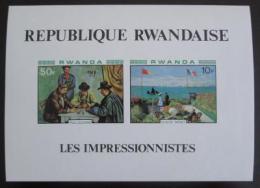 Poštové známky Rwanda 1980 Umenie, neperf. Mi# Block 92 B
