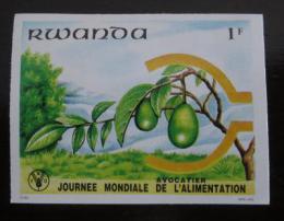 Poštová známka Rwanda 1982 Avokádo, neperf. Mi# 1162 B