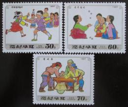 Poštové známky KLDR 1997 Dìtské hry Mi# 3952-54
