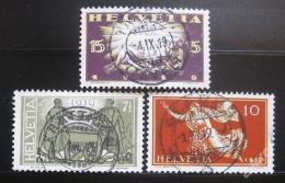 Poštové známky Švýcarsko 1919 Konec války Mi# 146-48 Kat 15€