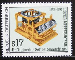 Poštová známka Rakúsko 1993 Starý psací stroj Mi# 2088