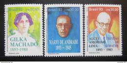 Poštové známky Brazílie 1993 Básníci Mi# 2553-55