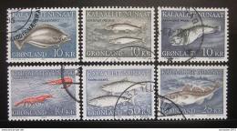 Poštové známky Grónsko 1981-86 Život v mori SC# 136-41 Kat 32€
