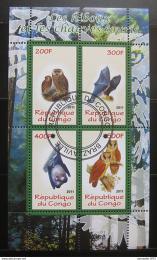 Poštové známky Kongo 2011 Sovy a netopýøi