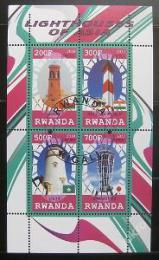 Poštové známky Rwanda 2010 Majáky Ázia