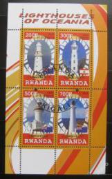 Poštové známky Rwanda 2010 Majáky Oceánia