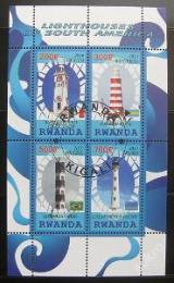 Poštové známky Rwanda 2010 Majáky Južná Ameriky