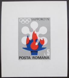 Poštová známka Rumunsko 1971 ZOH Sapporo Mi# Block 91