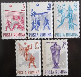 Poštové známky Rumunsko 1963 ME ve volejbale Mi# 2184-88