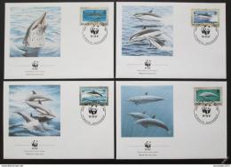 FDC Montserrat 1990 Delfíny, WWF 103 Mi# 786-89