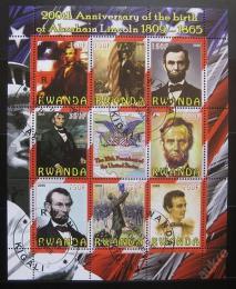 Poštové známky Rwanda 2009 Prezident Abraham Lincoln