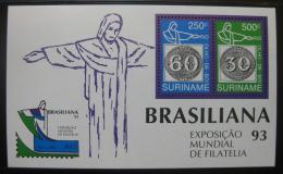 Poštové známky Surinam 1993 Výstava BRASILIANA Mi# Block 60